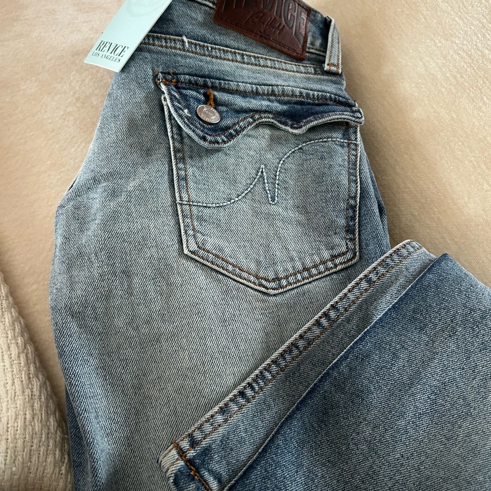 REVICE Light Blue Straight Leg Jeans